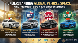 Memahami spesifikasi mobil negara-negara GCC, spesifikasi Jepang, spesifikasi Amerika, dan spesifikasi mobil Tiongkok.