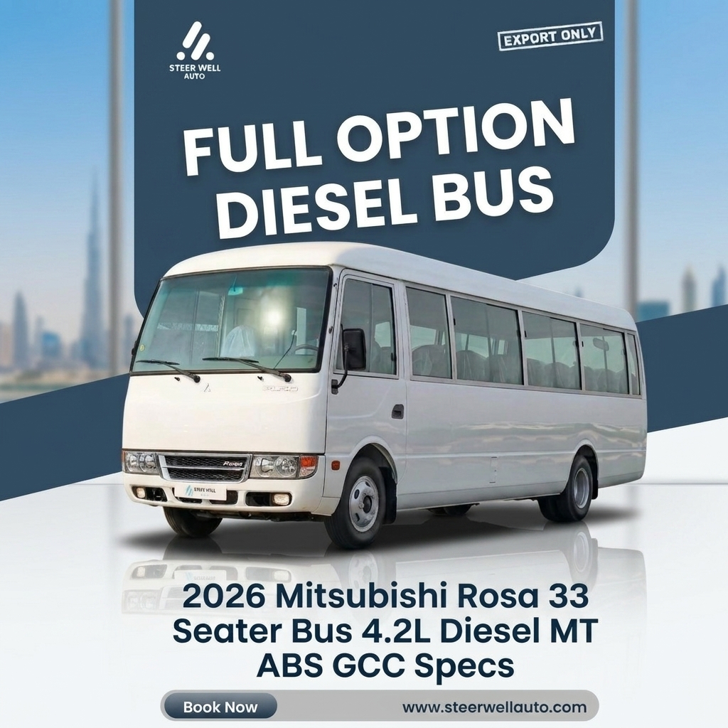 Why the 2026 Mitsubishi Rosa 34-Seater is the Ultimate Commercial Bus for Export from Dubai